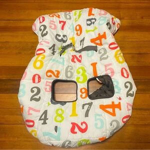 Infantino Cloud Numerical Print Infant Shopping Cart Cover - Multicolor